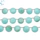 Amazonite Faceted Coin Shape 13.5mm 