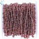 Mystic Garnet Rose Gold Plated Chain 3.5 - 4.0mm Sterling Silver Rosary Style Beaded Chain Per Foot-Rose Gold Plated