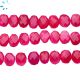 Fuchsia Chalcedony Faceted Coin Drill Nuggets 14x11MM