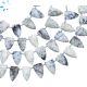 Dendrite Opal Faceted Half Marquise Shape Beads 14x8 - 16x9 mm 