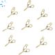Scissor Charm Champagne Diamond Sterling Silver Gold Plated
