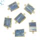 Kyanite Rectangle Connector 15x11 - 16x12 mm Electroplated 