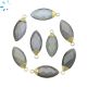 Gray Moonstone Faceted Marquise Shape 17x8 - 18x8mm Electroplated 