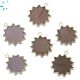 Brown Moonstone Sun Shape Charm 18 - 20 mm Electroplated 
