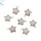 Pale Pink Opal Star Shape 10x10 mm Electroplated 