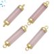 Pink Chalcedony Faceted Barrel Connector 18x5 - 19x5 mm 
