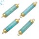 Amazonite Faceted Barrel Connector 18x5 - 19x5 mm 
