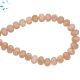 Peach Moonstone Faceted Oval Side Drill Beads 8.5x7 - 9x7mm