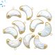 Freshwater Pearl Moon Shape 19x8 - 20x9 mm Electroplated 