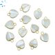 Mother of Pearl Heart Shape 8mm Electroplated 