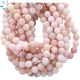 Pink Opal Faceted Round Beads 6mm