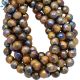 Mystic Coated  Tiger Eye Faceted Round Beads 8mm