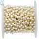 Fresh Water Pearl Button 3.5 - 4mm Sterling Silver Gold Plated Rosary Style Beaded Chain Per Foot