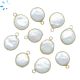 Freshwater Pearl Coin Shape 12 - 13mm Electroplated 