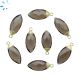 Smoky Quartz Faceted Marquise Shape 18x8mm Electroplated 
