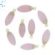 Pink Druzy Marquise Shape 17x7 - 18x8mm Electroplated 