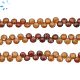 Hessonite Garnet Faceted Heart Shape Beads 7mm