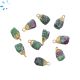 Ruby Zoisite Rough Shape 8x5 - 9x6 mm Electroplated Charm 