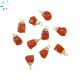 Red Onyx Rough Shape Charm 8x5 - 9x6 mm Electroplated 
