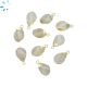 Rutilated Quartz Faceted Twisted Pear Shape 12x8 - 13x9mm Gold Electroplated Charm 