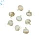 Rutilated Quartz Faceted Oval Shape 10x8mm Gold Electroplated Charm 