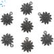 Sun Charm Black Spinel 0.32 cwt Black Rhodium Over Sterling Silver 12mm  
