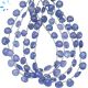 Tanzanite Faceted Heart Beads 7 - 8 mm