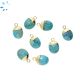 Turquoise Oval Shape 10x8MM Electroplated Charm 