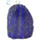 Lapis Electroplated Slice Pendant - Silver (SD) 27x35mm-27x37mm