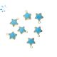 Howlite Turquoise Star Shape 10x10 Mm Electroplated 