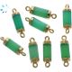 Chrysoprase Chalcedony Faceted Barrel Connector 5x13-6x13mm Set Of 4