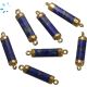 Lapis Faceted Barrel Connector 5x18-5.5x20mm Set Of 4