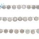 Gray Moonstone Faceted Heart Shape Beads 8x8 - 9x9mm 