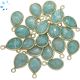 Sterling Silver Gold Plated Amazonite Pear Shape Charm 10x8 - 11x8 mm 