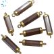 Brown Moonstone Faceted Barrel Connector 5x18-5.5x20mm Set Of 4