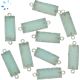 Aqua Druzy Rectangle Connector 19x8 mm Electroplated 