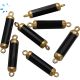 Black Onyx Faceted Barrel Connector 19x5mm 
