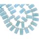 Light Blue Chalcedony Faceted Rectangle (SD) 7x12mm-8x16mm
