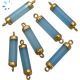 Blue Chalcedony Faceted Barrel Connector 5x18-5.5x20mm Set Of 4