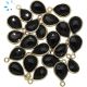 Black Onyx Bezel Pear Shape Charm 7x9-8x10mm 