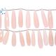 Pink Chalcedony Drop Shape Faceted Beads 22x7 - 33x7mm